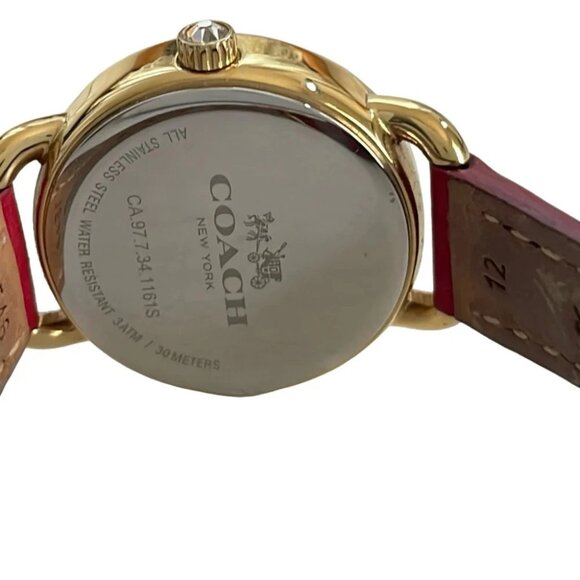 Auth COACH - CA.97.7.34.1161S Unconfirmed Red Women's Wrist Watch - Picture 5 of 7